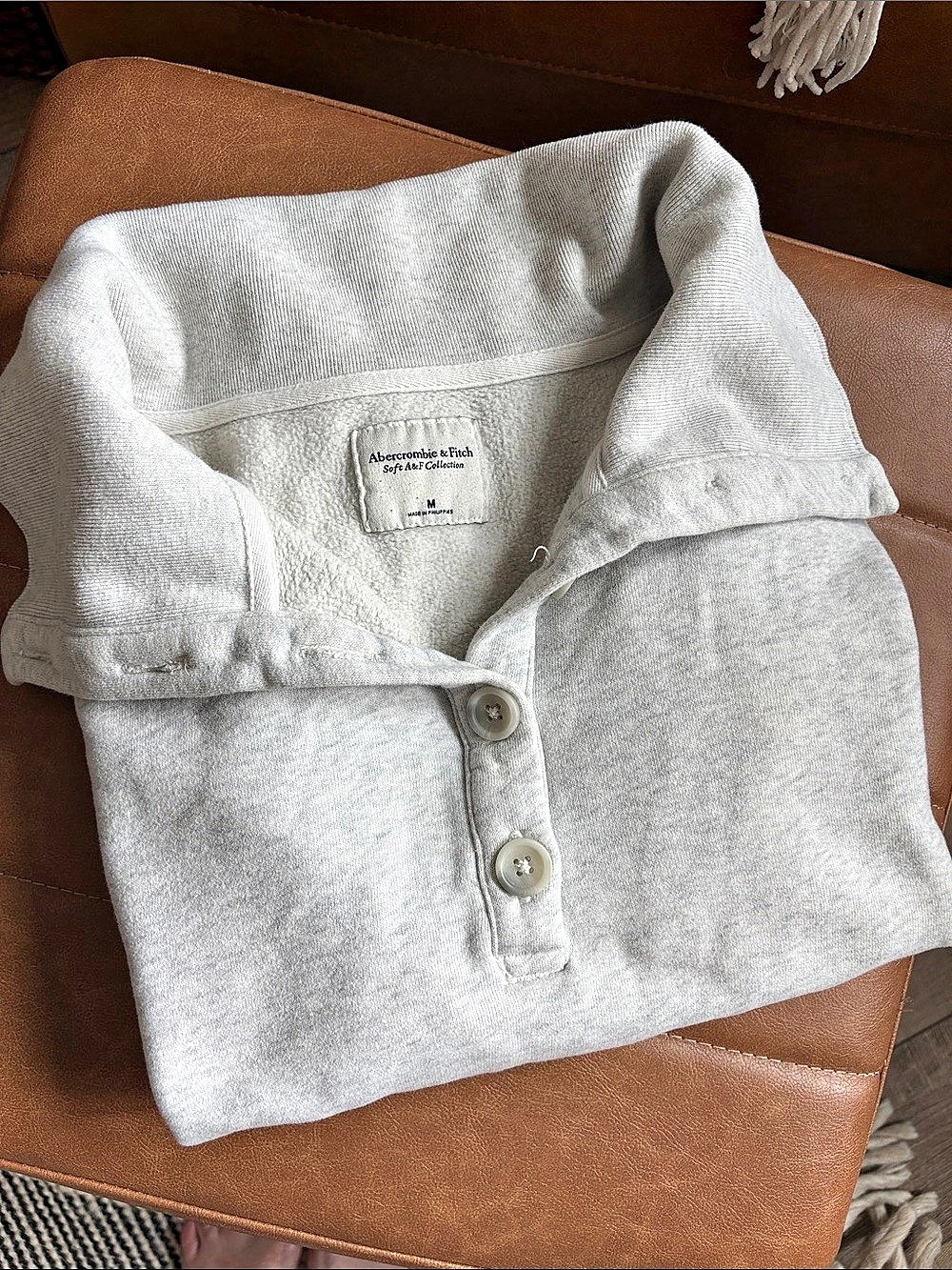 Vintage Abercrombie & Fitch Soft A&F Collared Pullover Sweatshirt M